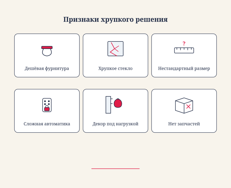 Памятка: признаки хрупкого решения в доме