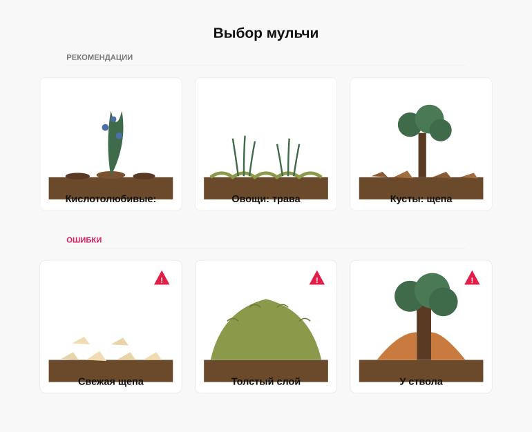 Памятка по выбору мульчи