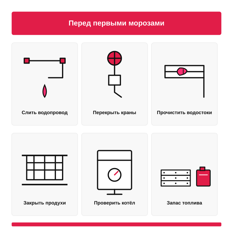 Памятка перед первыми морозами