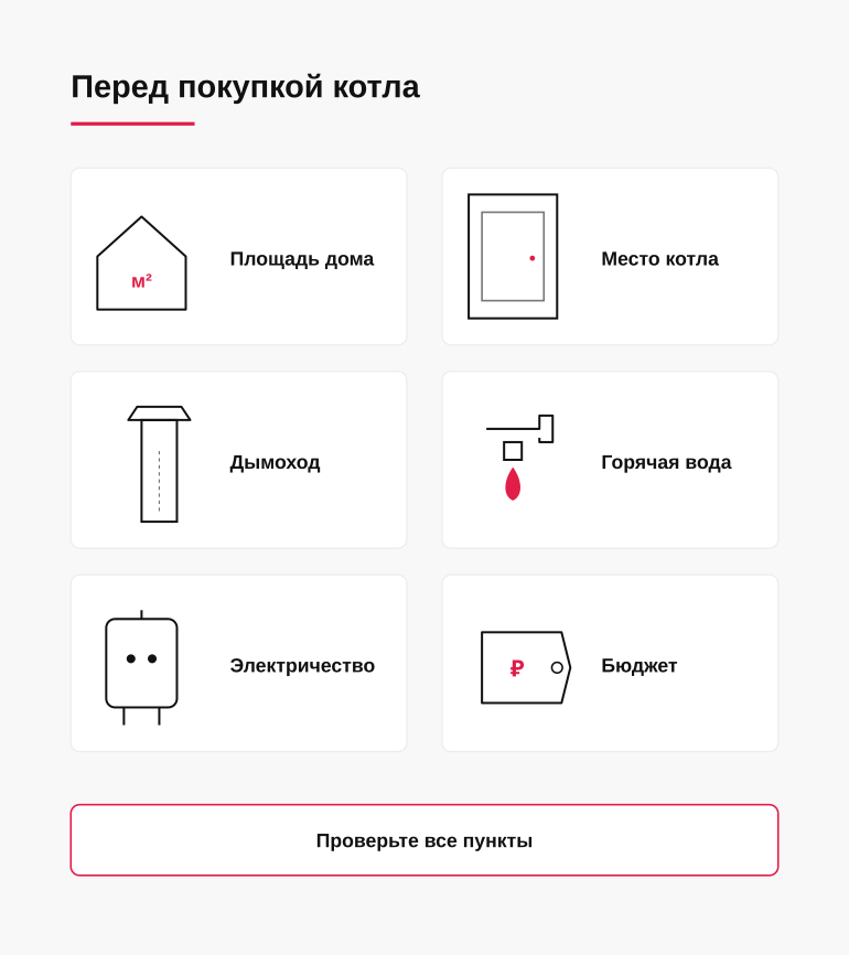 Памятка перед покупкой газового котла