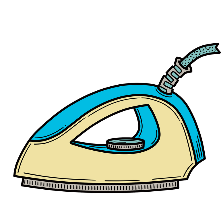 Бытовой утюг на поверхности — типичный потребитель электроэнергии в жилом доме